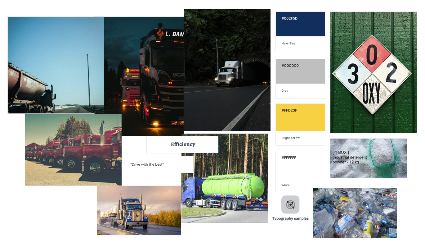 Moodboard of Tidewater Transit